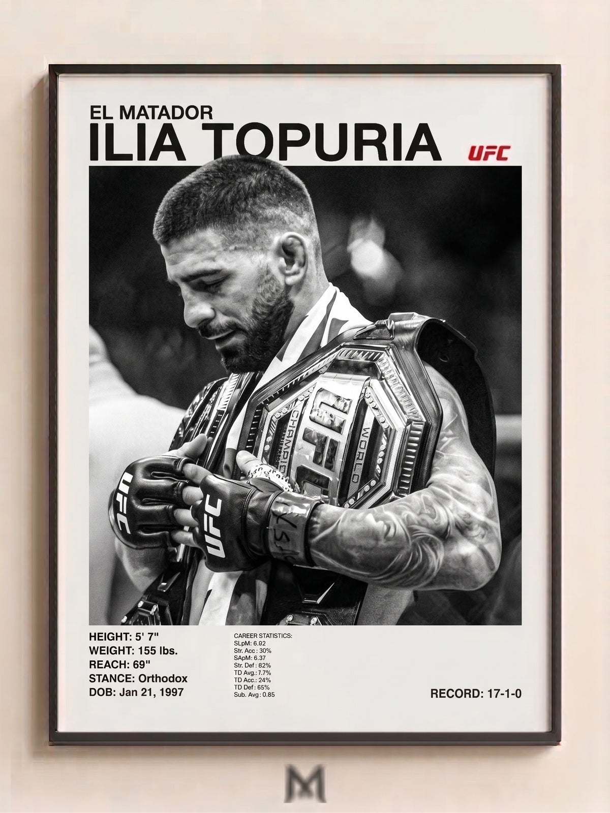 Ilıa Topuria Tablo (30x40)