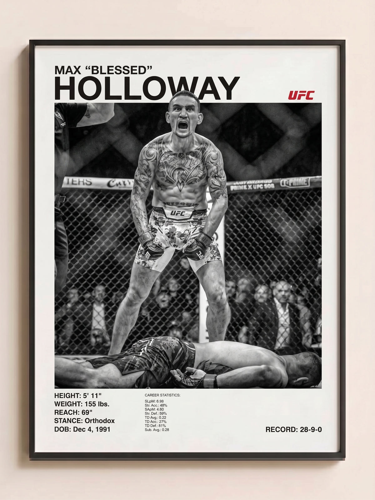 Max Holloway Tablo (30x40)