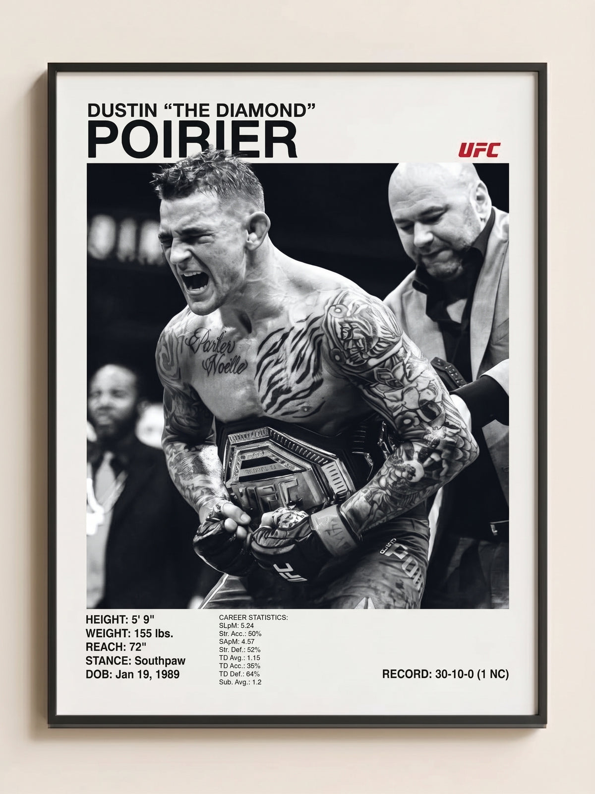 Dustin Poirier Tablo (30x40)